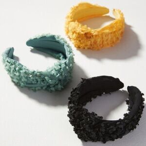 Anthropologie Textured Lace Floral Head band